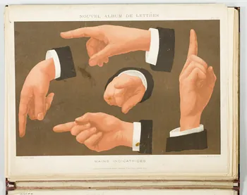 album NOUVEL ALBUM DE LETTRES  MAINS INDICATRICES 1975.46.423.35 Photo Mucem