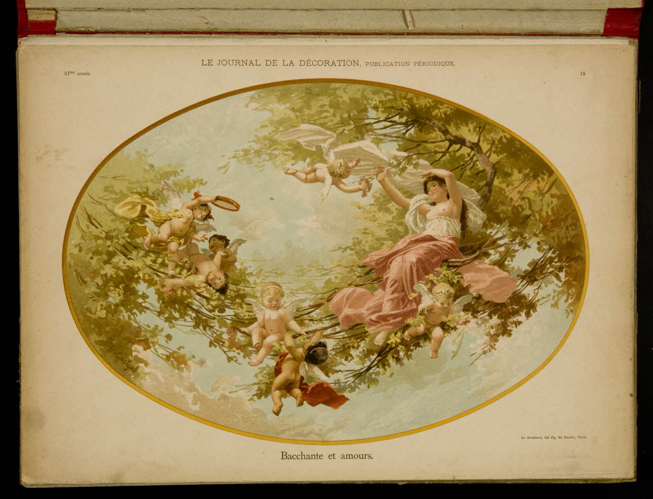 album LE JOURNAL DE LA DECORATION,  Bacchante et amours. 1975.46.425.13 Photo