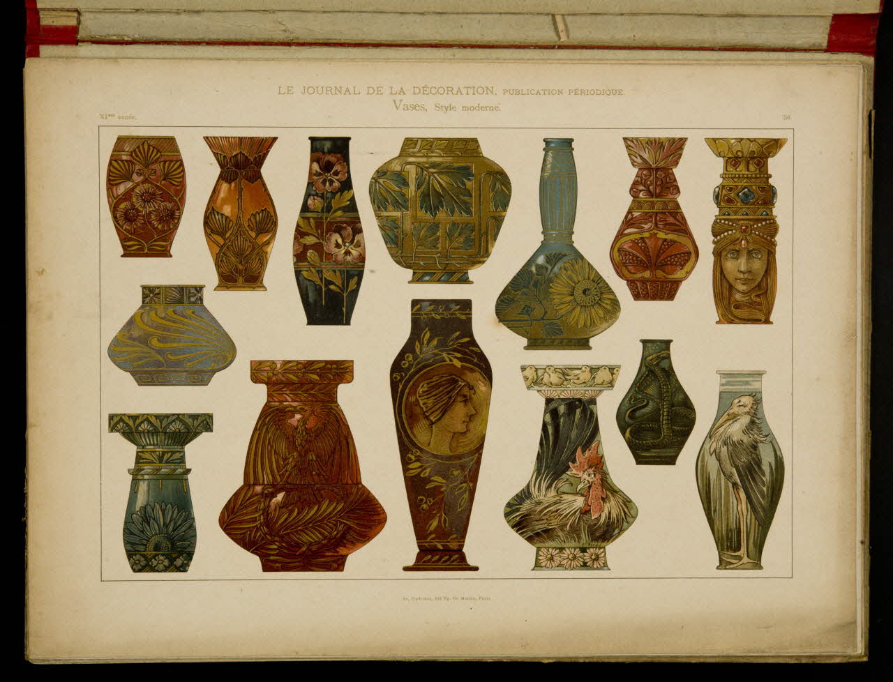 album LE JOURNAL DE LA DECORATION,  Vases, Style moderne. 1975.46.425.28 Photo
