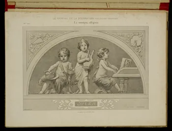 album LE JOURNAL DE LA DECORATION,  La musique, allégorie. 1975.46.425.29 Photo