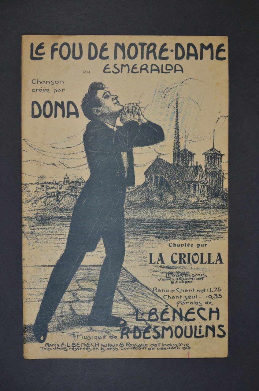 Ferdinand Louis Bénech ; Romain Desmoulins ; Dona chanson petit format Île-de-France, France 1912 1966.175.12 Photo Mucem
