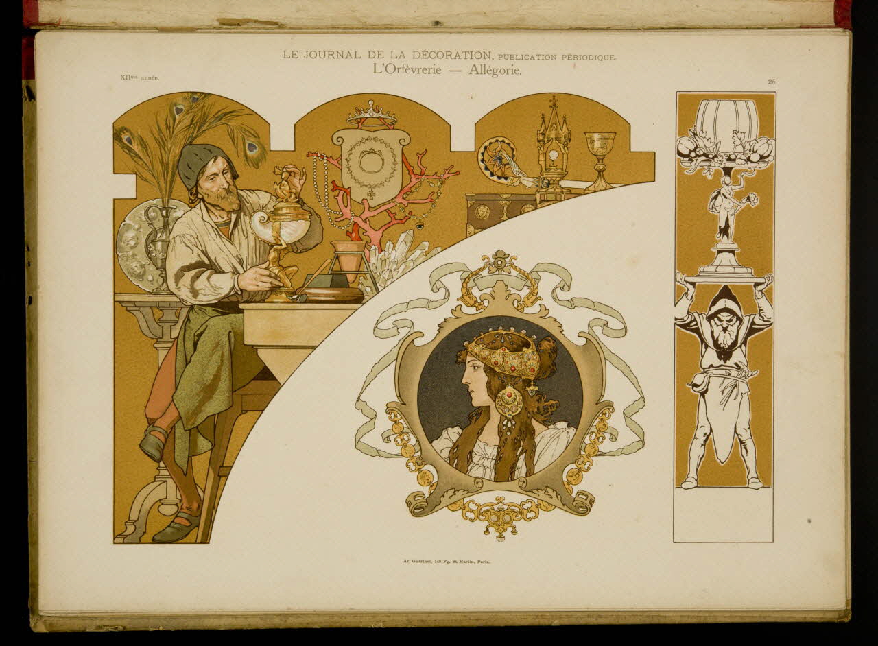 Guérinet album LE JOURNAL DE LA DECORATION.  L'Orfèvrerie - Allégorie. Ile-de-France, France 1901 1975.46.426.23 Photo