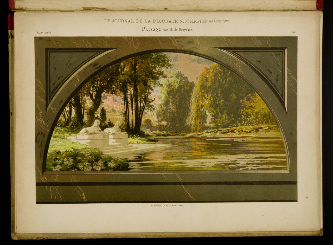 Guérinet album LE JOURNAL DE LA DECORATION.  Paysage Ile-de-France, France 1901 1975.46.426.32 Photo