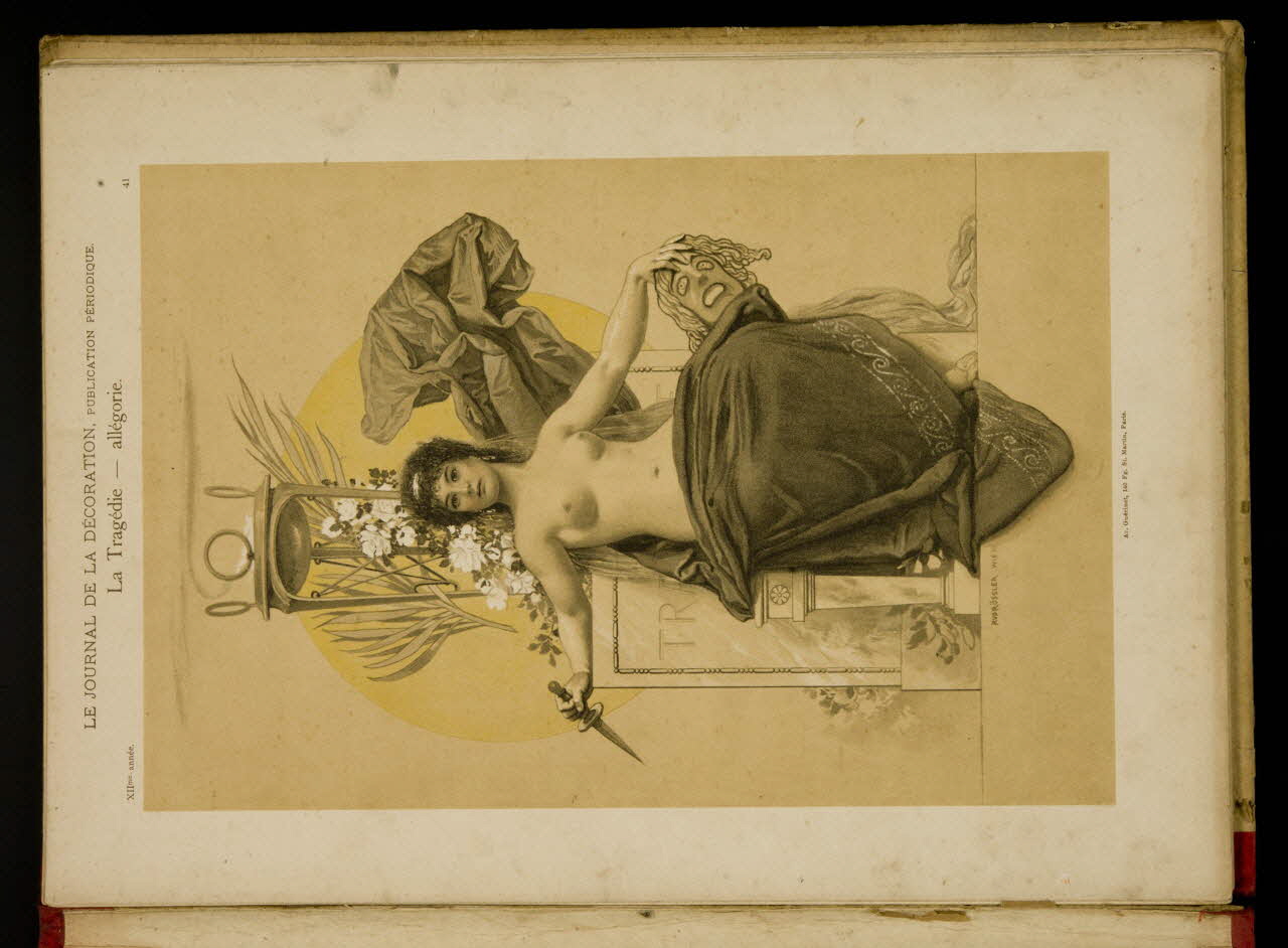 Guérinet album LE JOURNAL DE LA DECORATION.  La Tragédie - allégorie. Ile-de-France, France 1901 1975.46.426.38 Photo