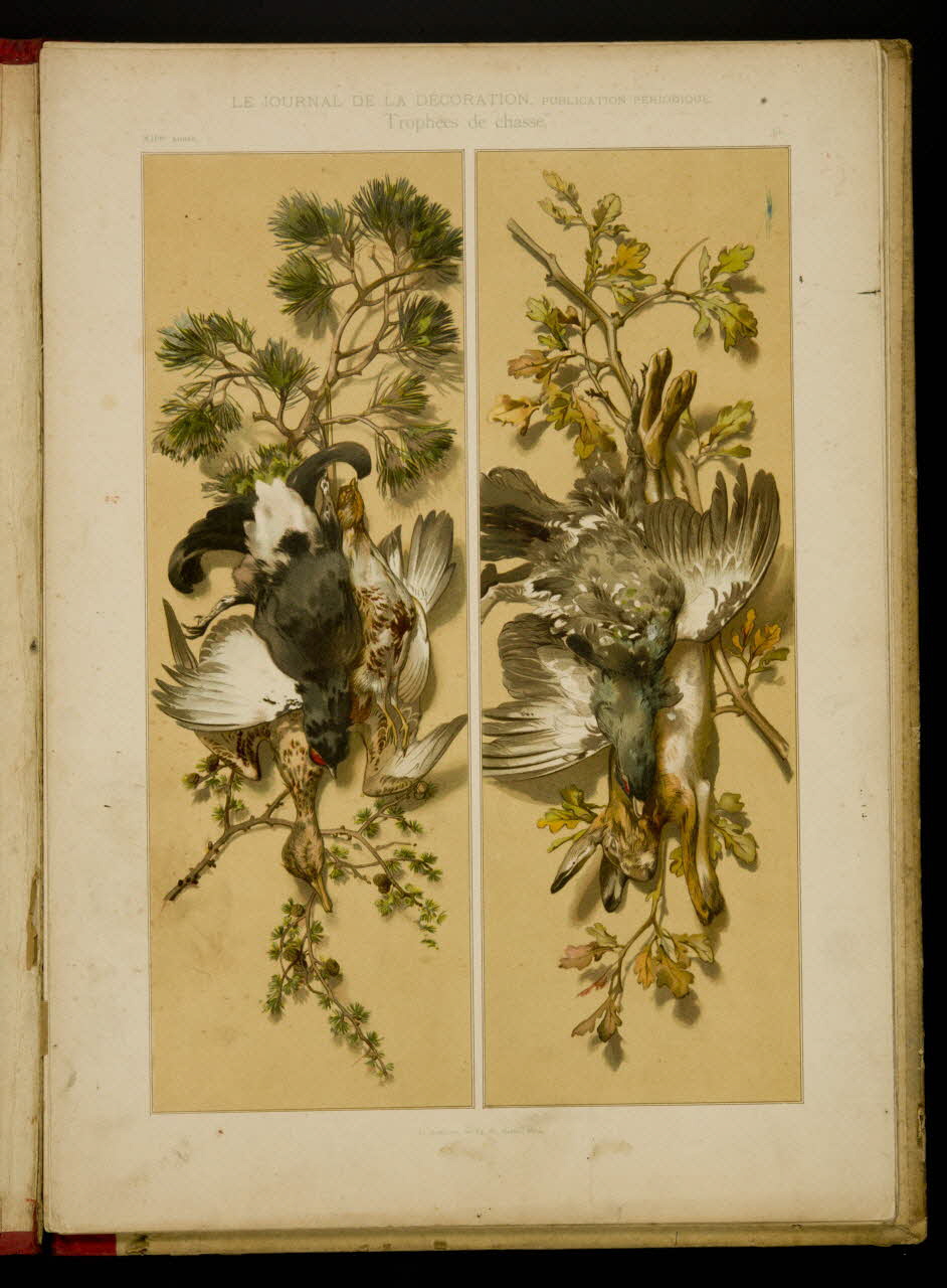 Guérinet album LE JOURNAL DE LA DECORATION.  Trophées de chasse. Ile-de-France, France 1901 1975.46.426.39 Photo
