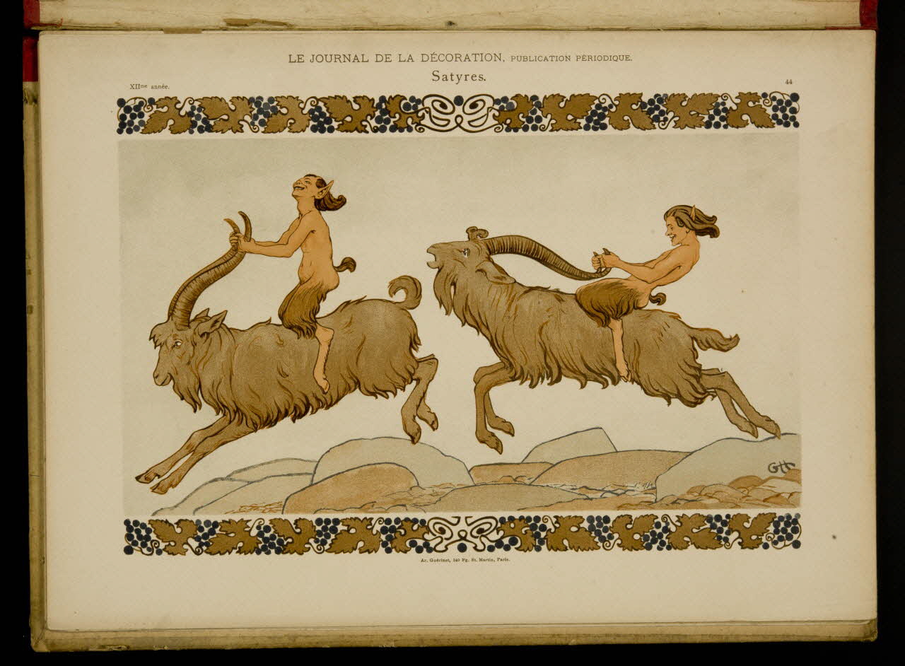 Guérinet album LE JOURNAL DE LA DECORATION.  Satyres. Ile-de-France, France 1901 1975.46.426.40 Photo