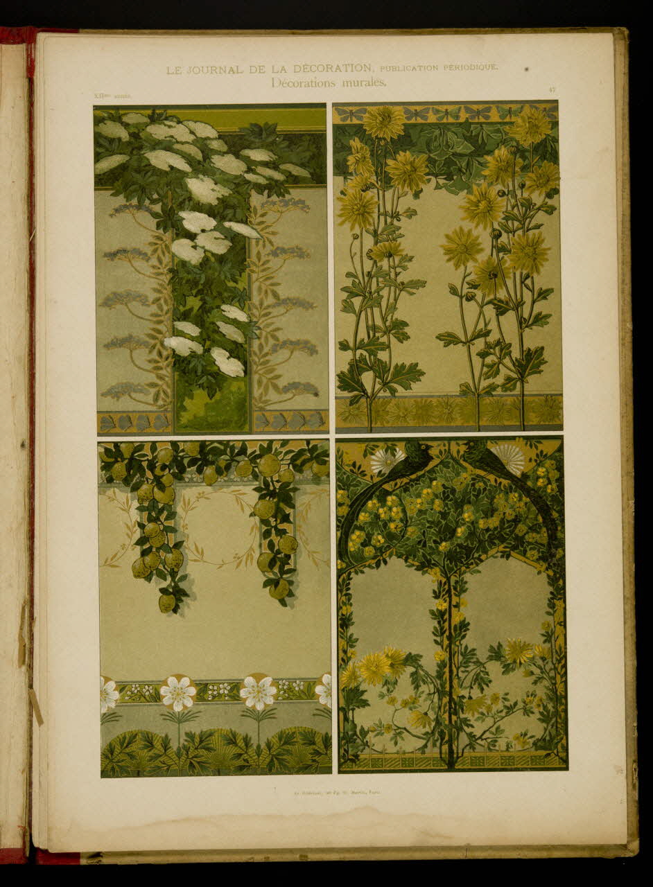 Guérinet album LE JOURNAL DE LA DECORATION.  Décorations murales. Ile-de-France, France 1901 1975.46.426.42 Photo