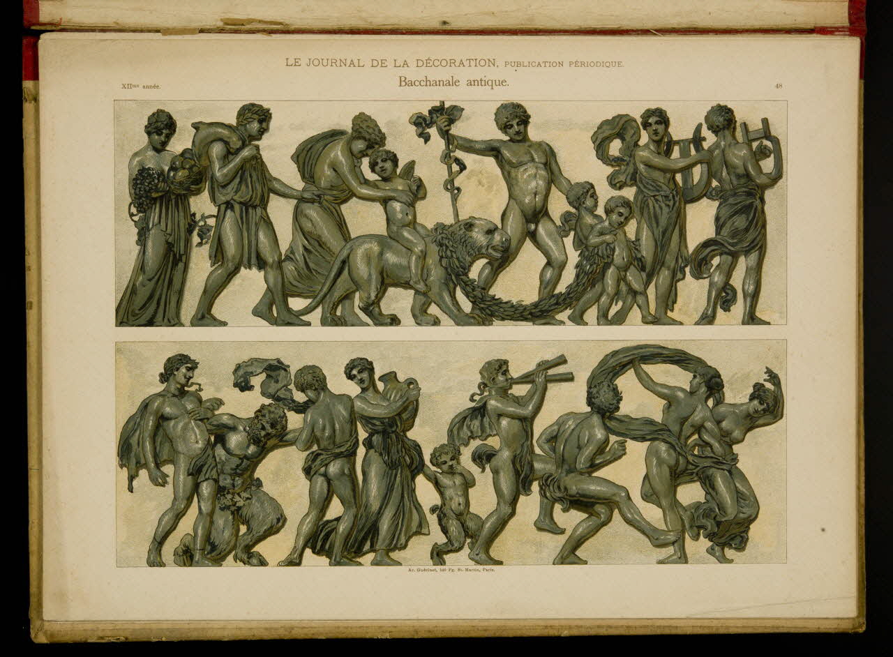 Guérinet album LE JOURNAL DE LA DECORATION.  Bacchanale antique. Ile-de-France, France 1901 1975.46.426.43 Photo