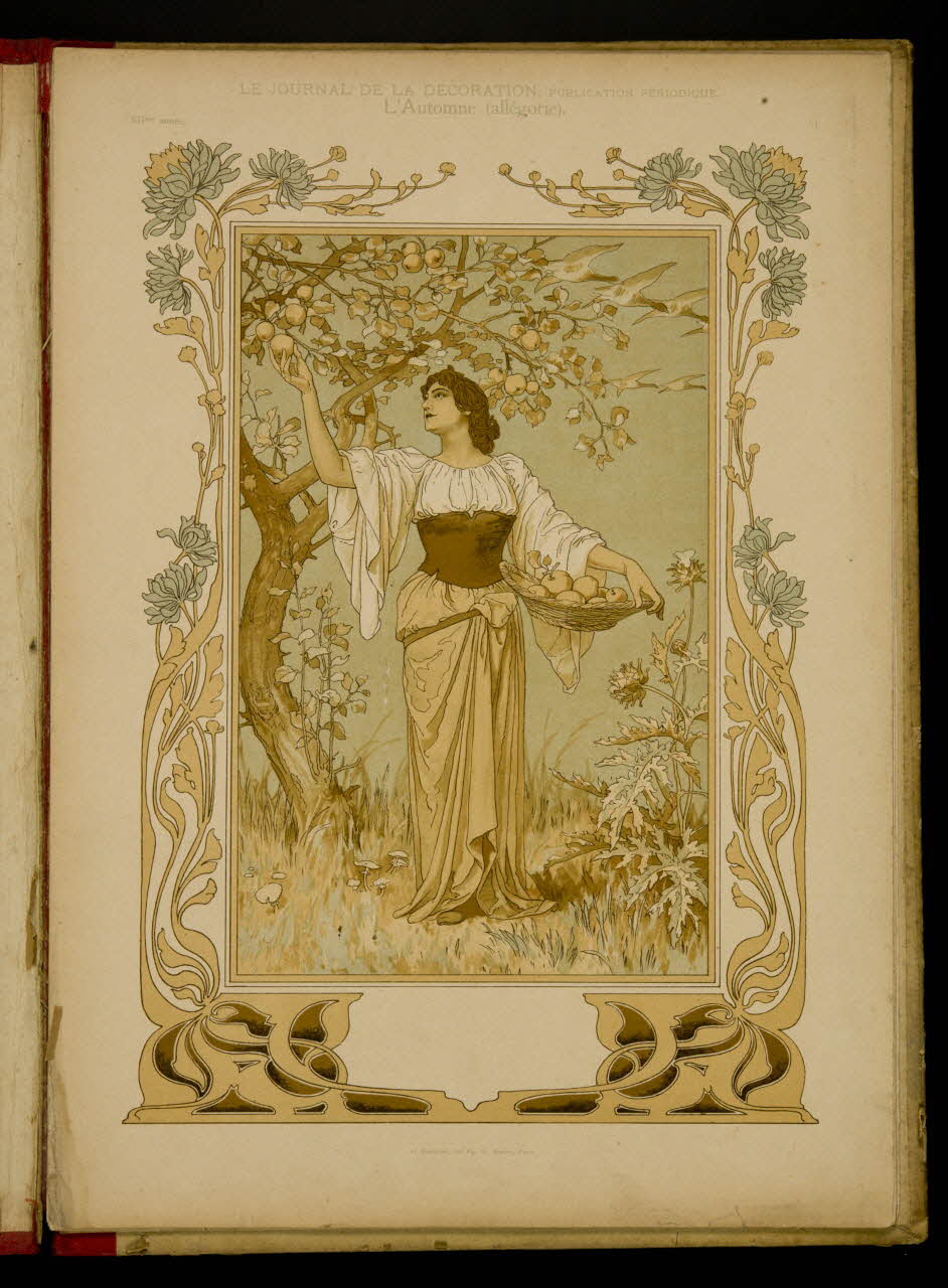 Guérinet album LE JOURNAL DE LA DECORATION.  L'Automne (allégorie). Ile-de-France, France 1901 1975.46.426.45 Photo