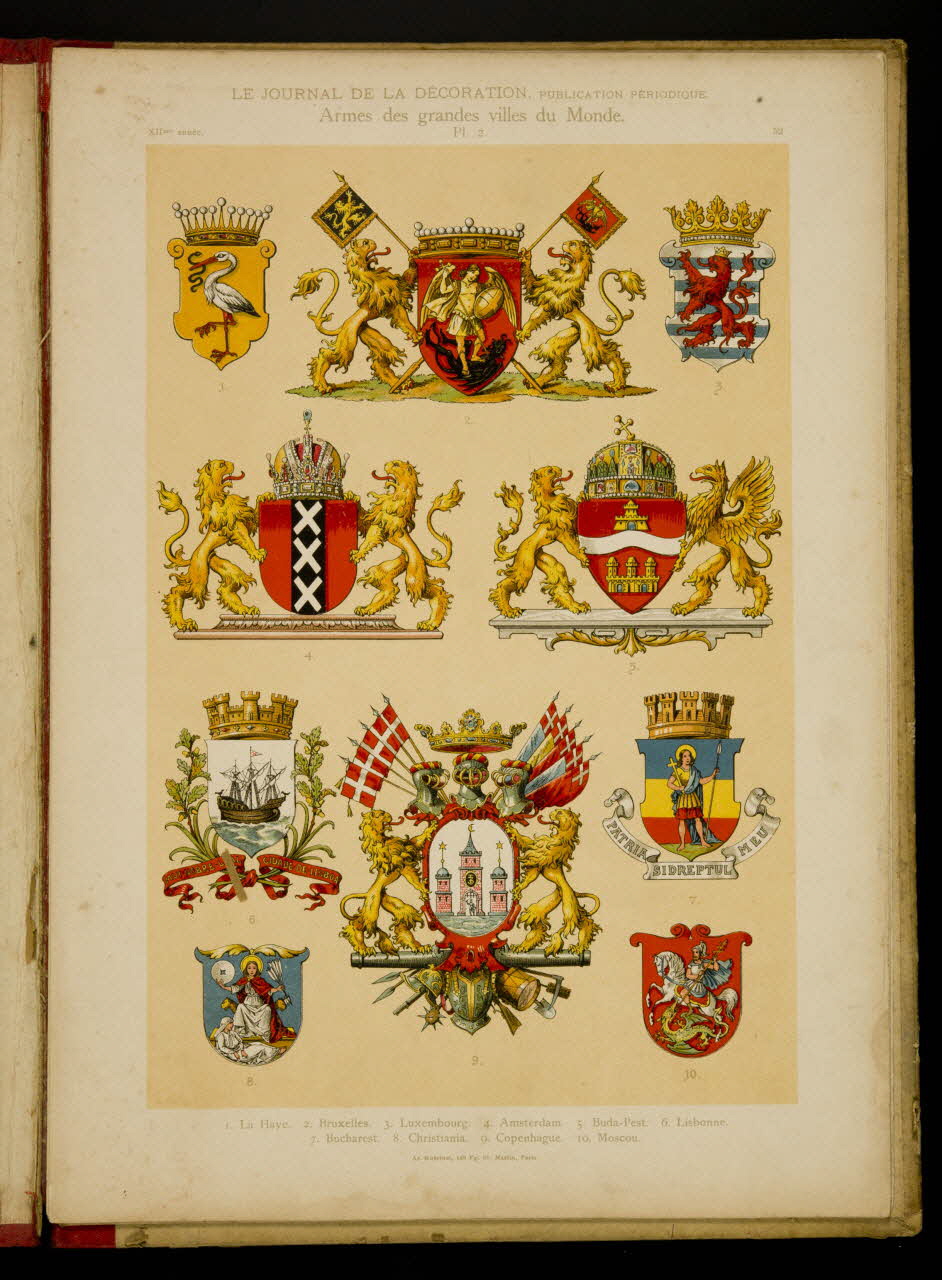 Guérinet album LE JOURNAL DE LA DECORATION.  Armes des grandes villes du Monde Ile-de-France, France 1901 1975.46.426.46 Photo