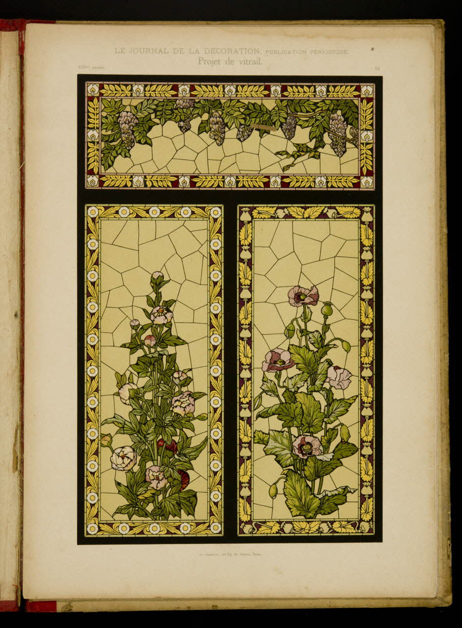 Guérinet album LE JOURNAL DE LA DECORATION.  Projet de vitrail. Ile-de-France, France 1901 1975.46.426.47 Photo