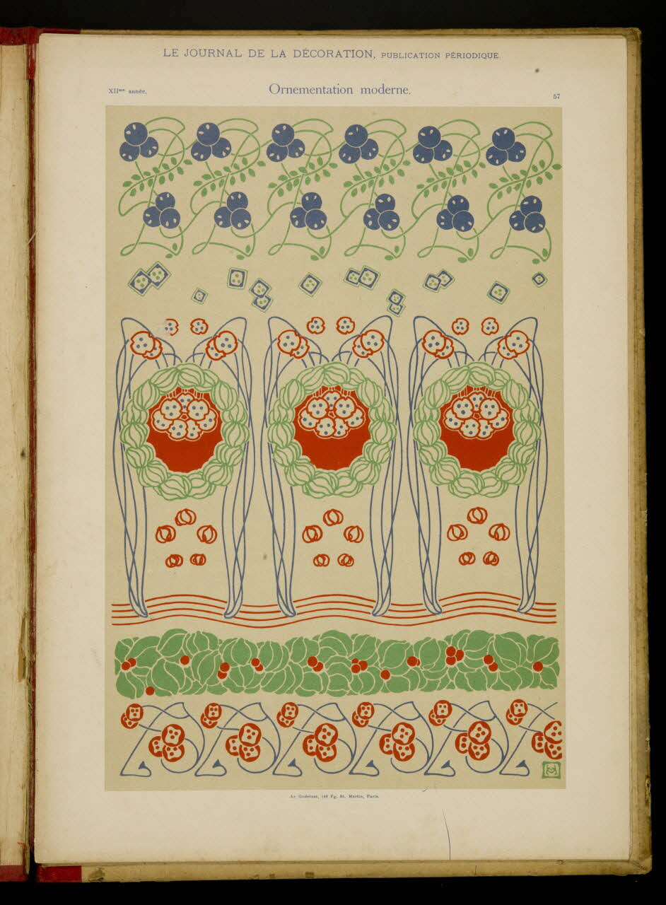 Guérinet album LE JOURNAL DE LA DECORATION.  Ornementation moderne. Ile-de-France, France 1901 1975.46.426.48 Photo