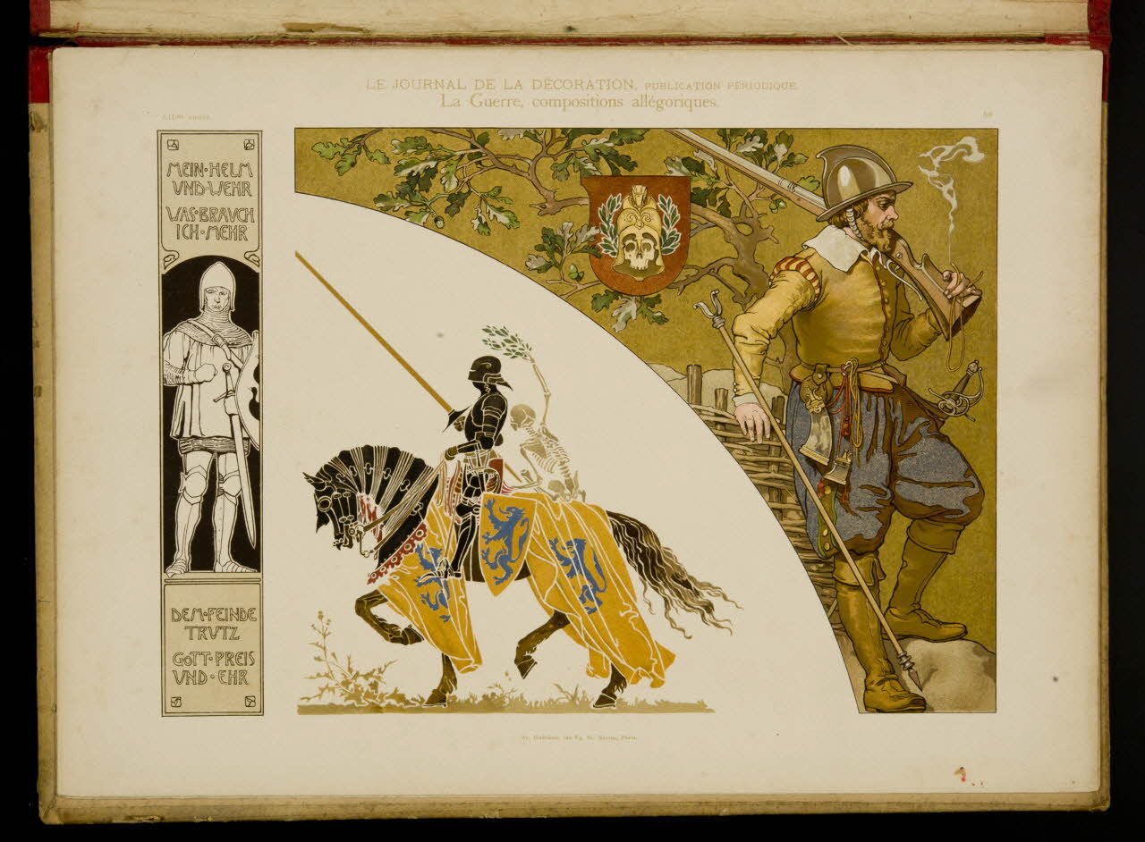 Guérinet album LE JOURNAL DE LA DECORATION.  La Guerre, compositions allégoriques. Ile-de-France, France 1901 1975.46.426.49 Photo