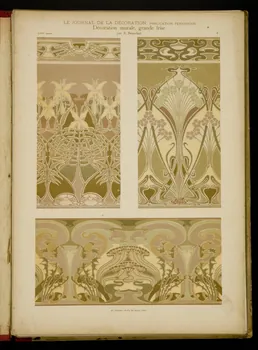 Guérinet album LE JOURNAL DE LA DECORATION.  Décoration murale, grande frise. Ile-de-France, France 1901 1975.46.426.5  Photo