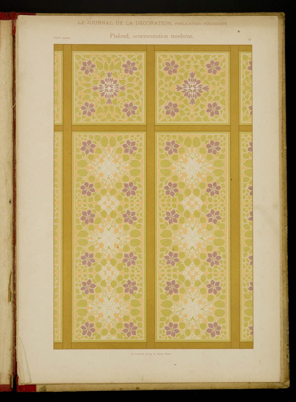 Guérinet album LE JOURNAL DE LA DECORATION.  Plafond, ornementation moderne. Ile-de-France, France 1901 1975.46.426.50 Photo