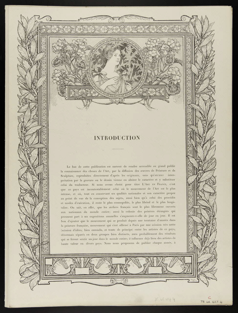 estampe L'ART EN FRANCE  PAR  CHARLES YRIARTE 1975.46.427.2/9 Photo