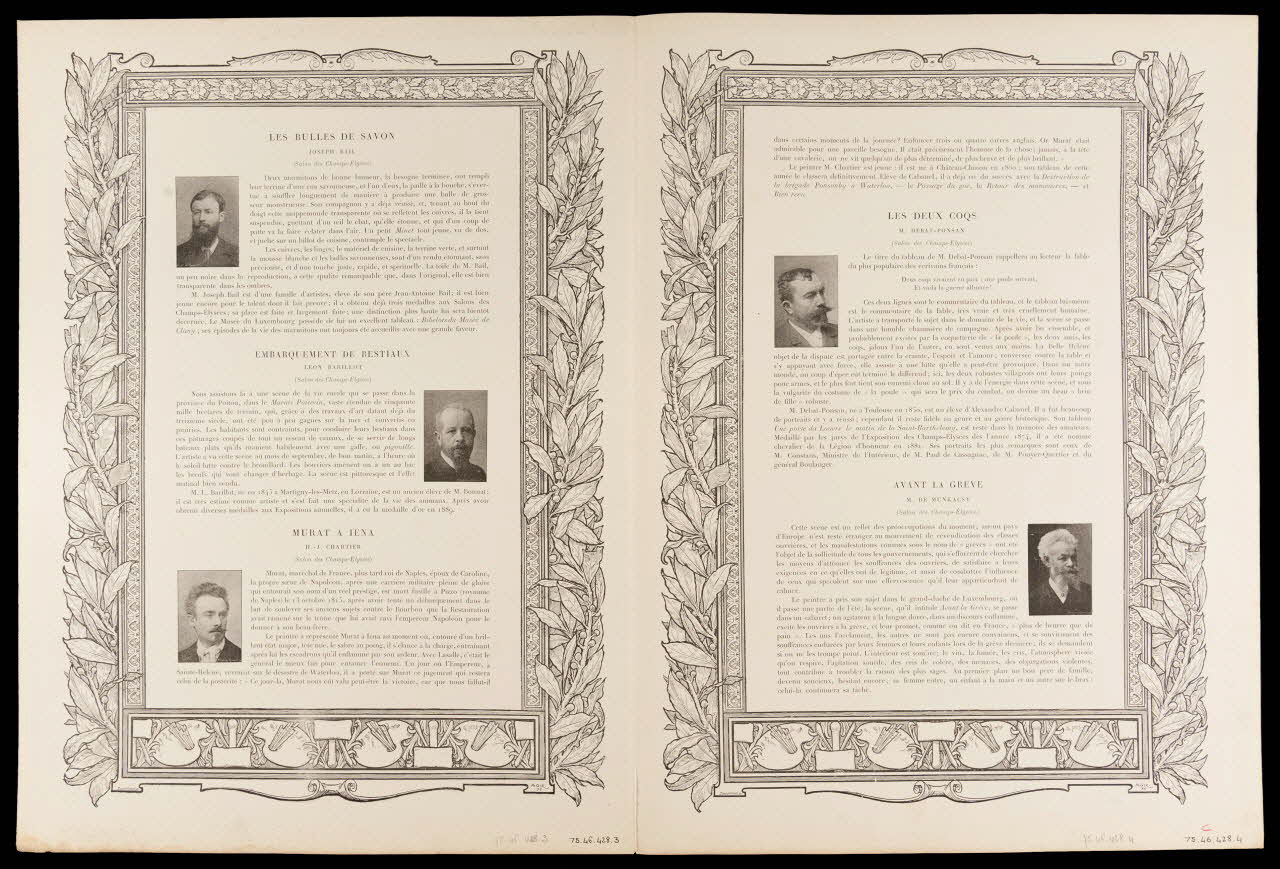 estampe TEXTE DES GRAVURES 1975.46.428.2/5 Photo