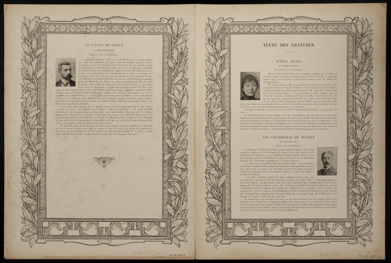 estampe TEXTE DES GRAVURES 1975.46.429.2/5 Photo
