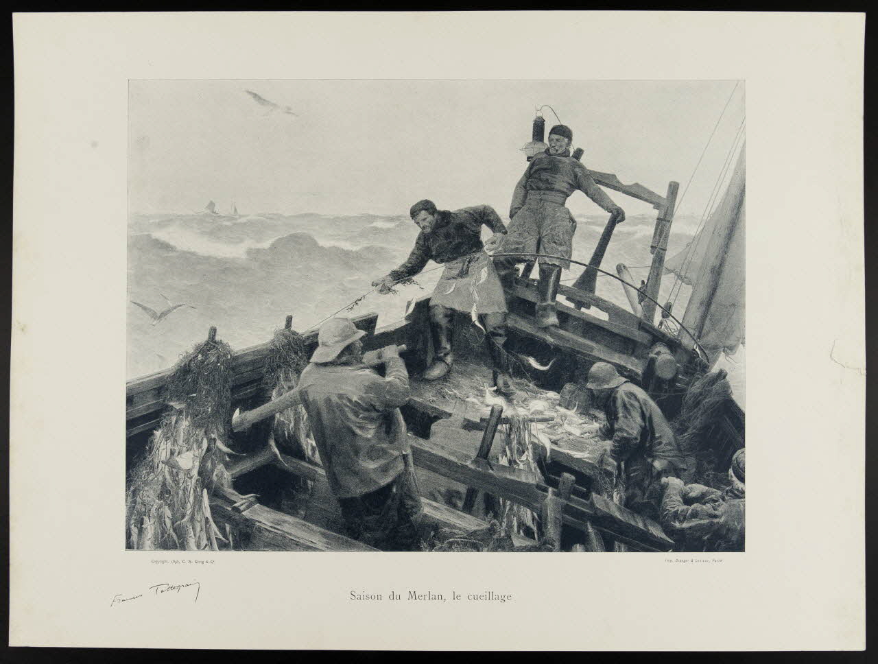 estampe Saison du merlan, le cueillage 1975.46.430.9 Photo