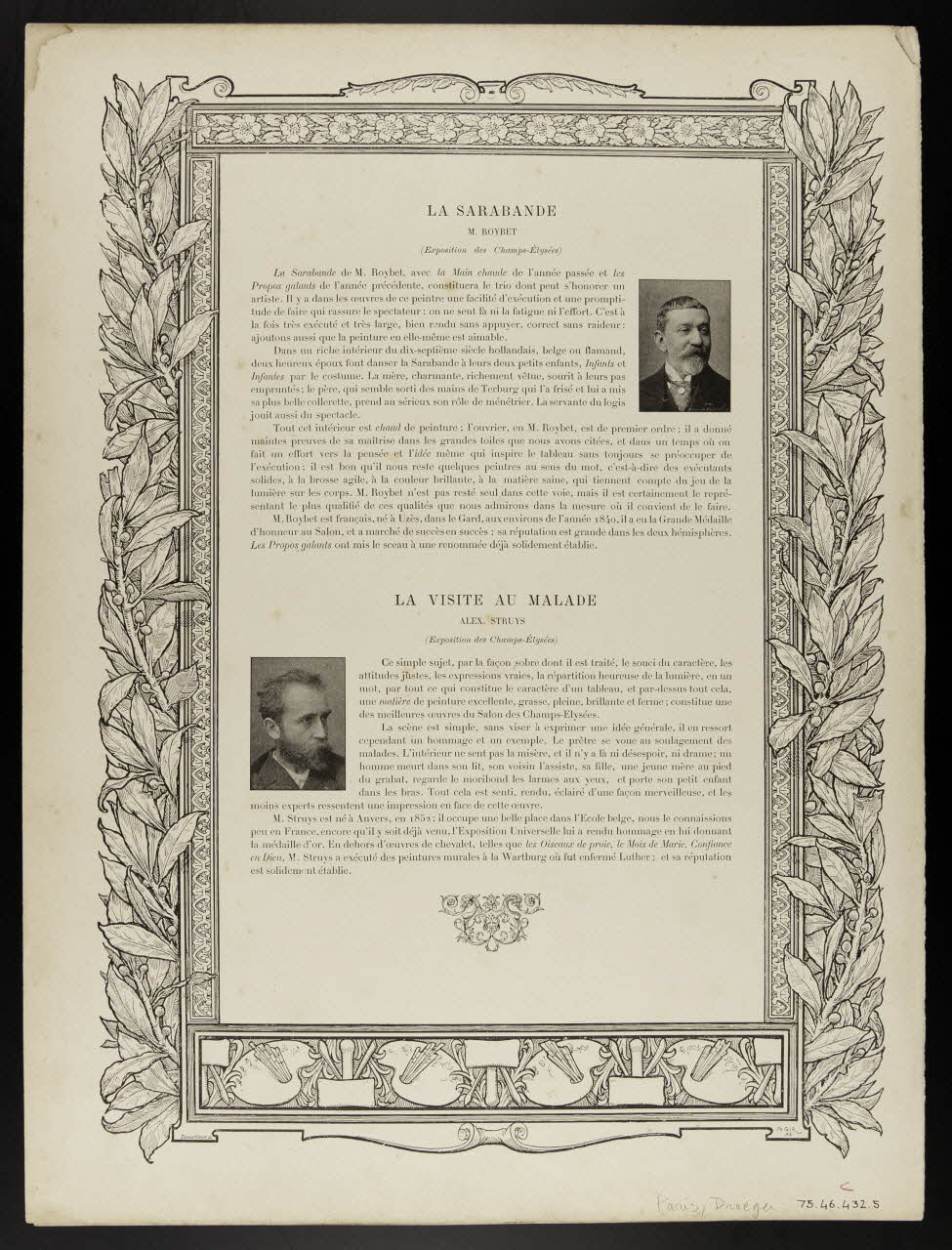 estampe TEXTE DES GRAVURES 1975.46.432.5 Photo