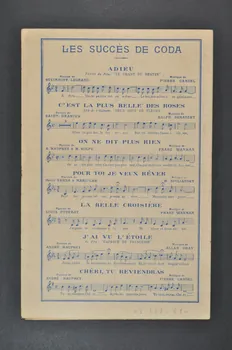Dorian ; André Saudemont ; Lys Gauty ; Coda S.A. chanson petit format 1934 1965.168.78 Photo Mucem