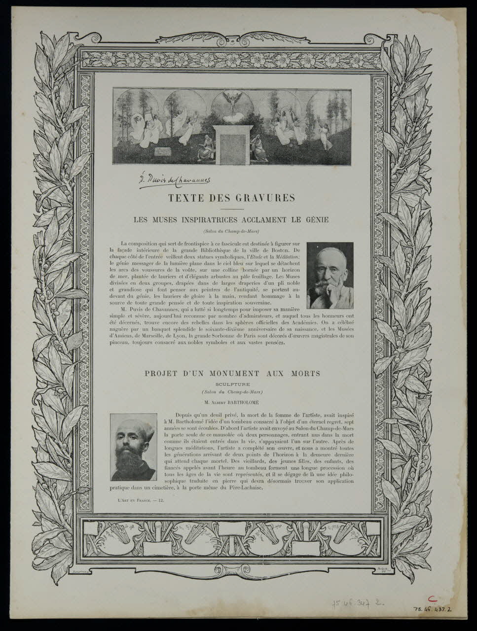 estampe TEXTE DES GRAVURES 1975.46.437.2 Photo