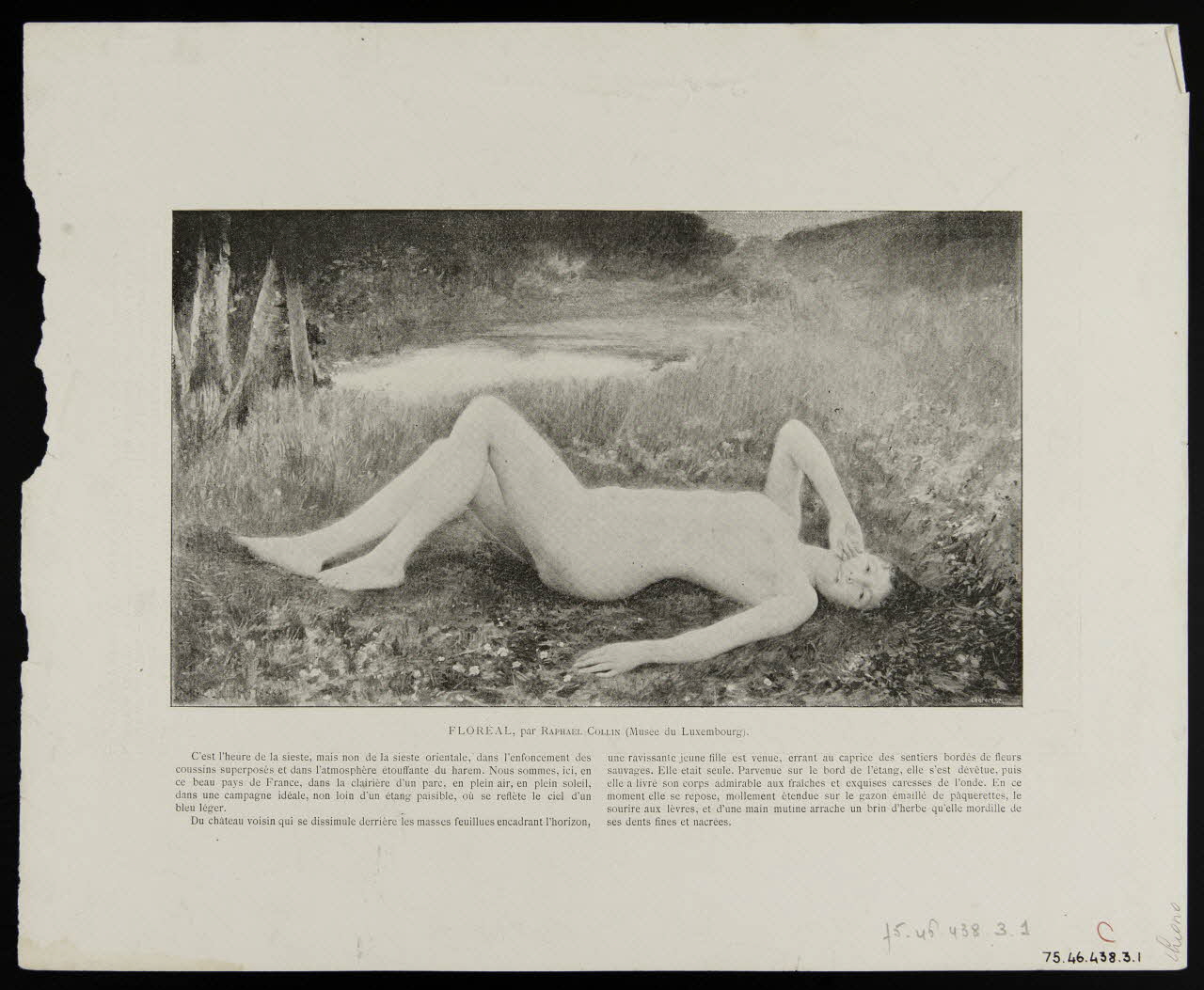 estampe FLOREAL, par RAPHAEL COLLIN (Musée du Luxembourg). 1975.46.438.3.1/2 Photo
