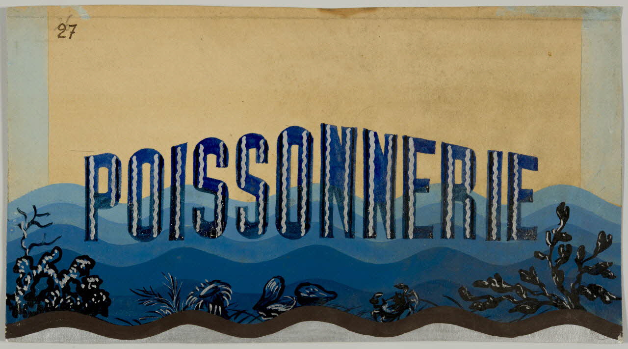 dessin POISSONNERIE 1975.46.464.1 Photo