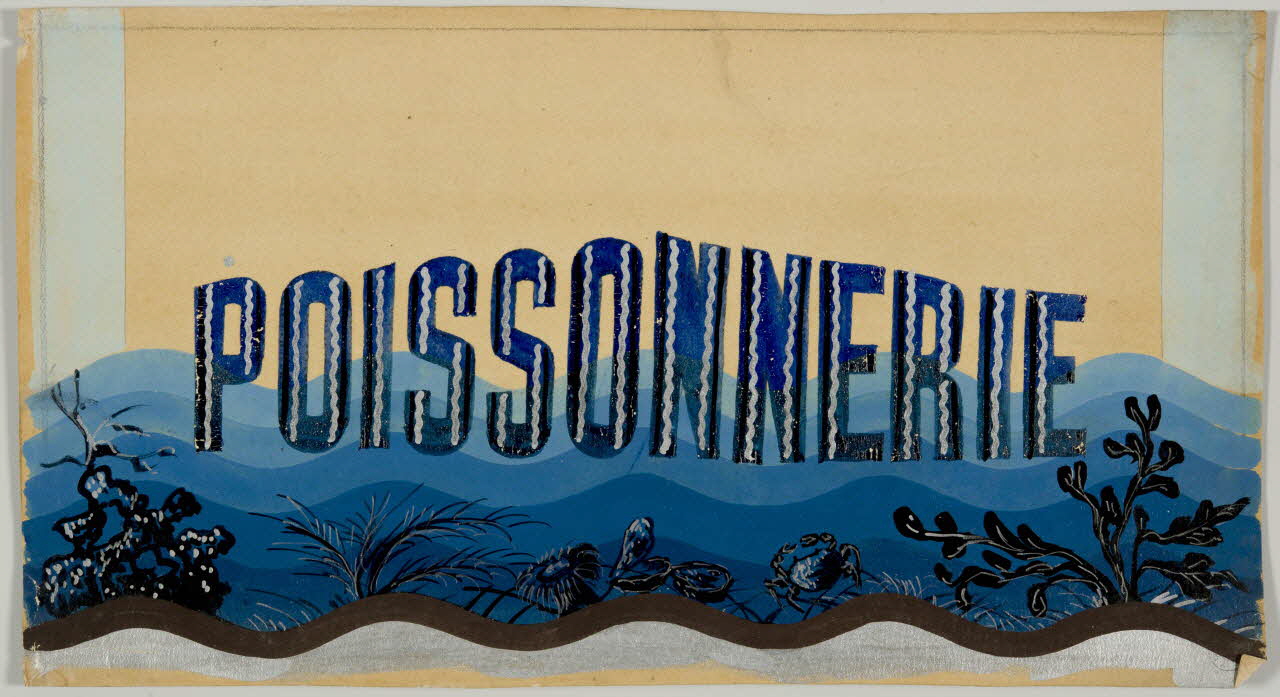 dessin POISSONNERIE 1975.46.464.2 Photo