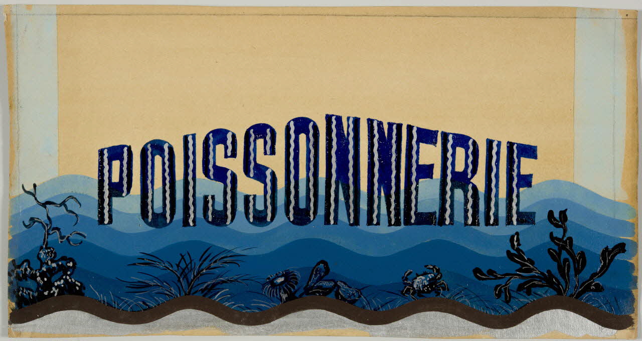 dessin POISSONNERIE 1975.46.464.3 Photo