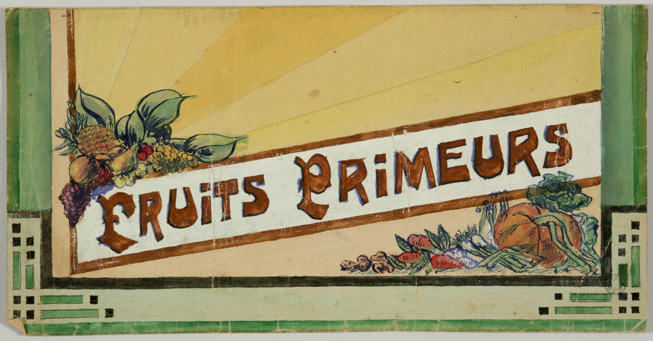 dessin FRUITS PRIMEURS 1975.46.465 Photo