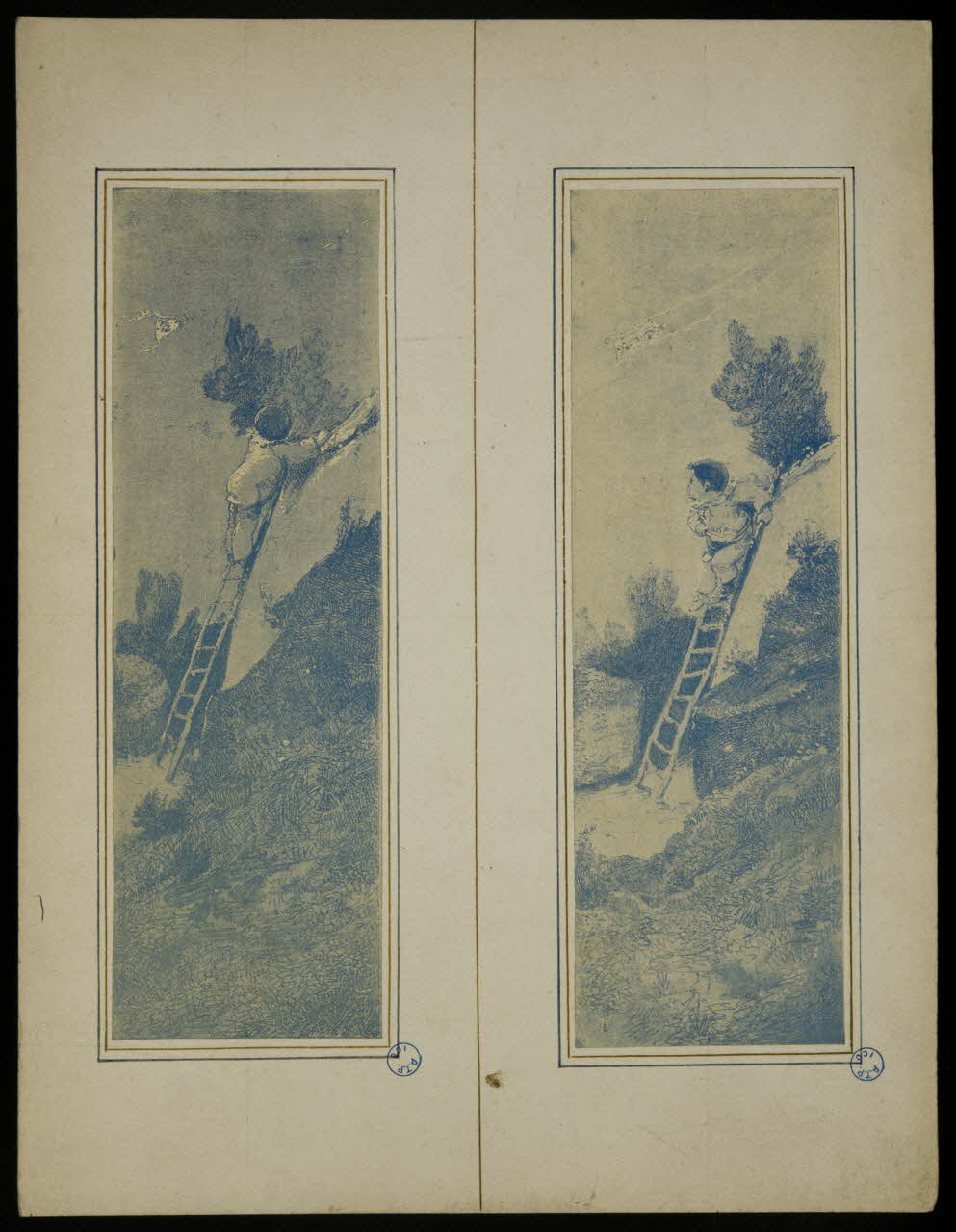 estampe Garçon sur une échelle 1975.46.473 Photo