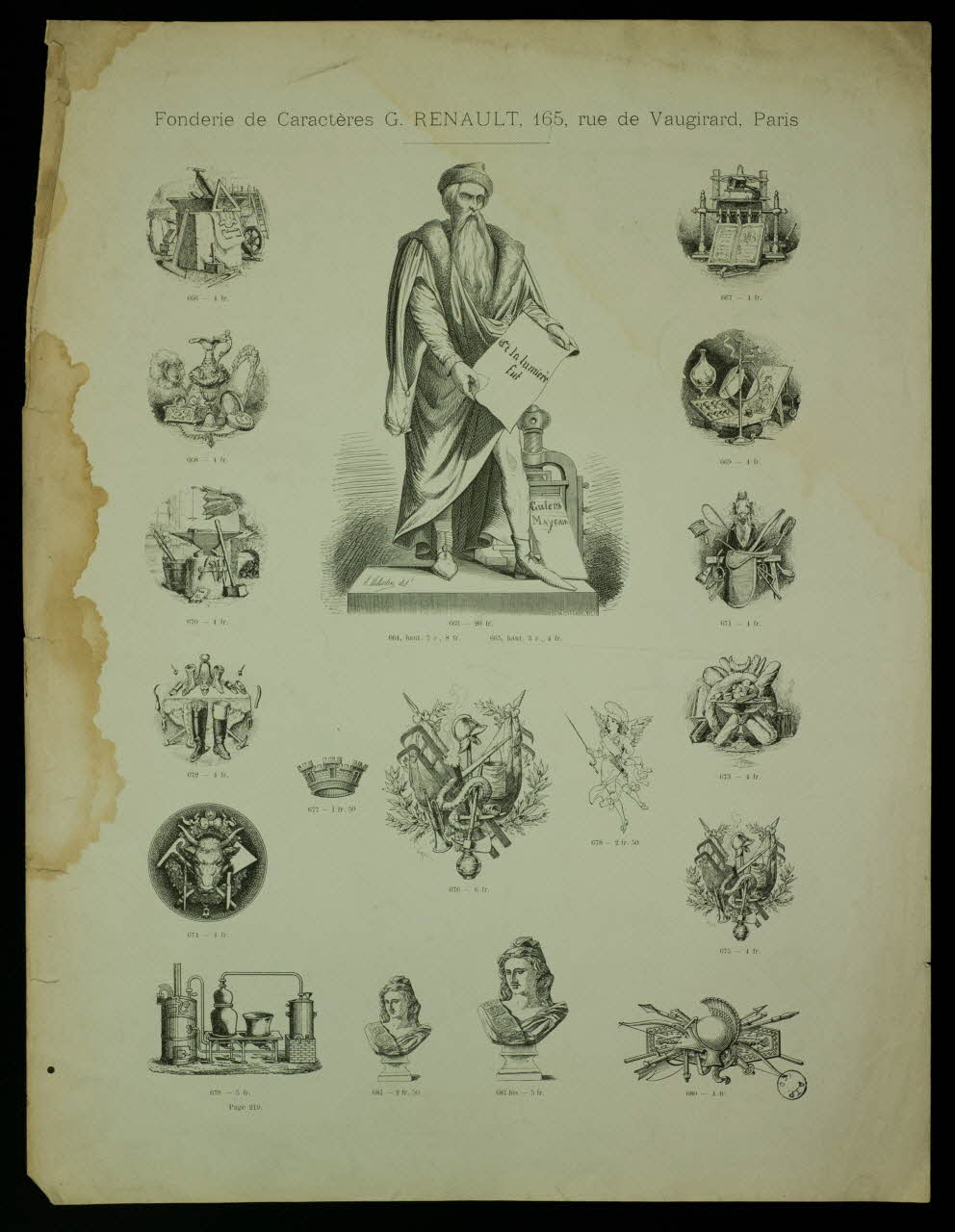estampe Fonderie de Caractère G. RENAULT 1975.46.480 Photo