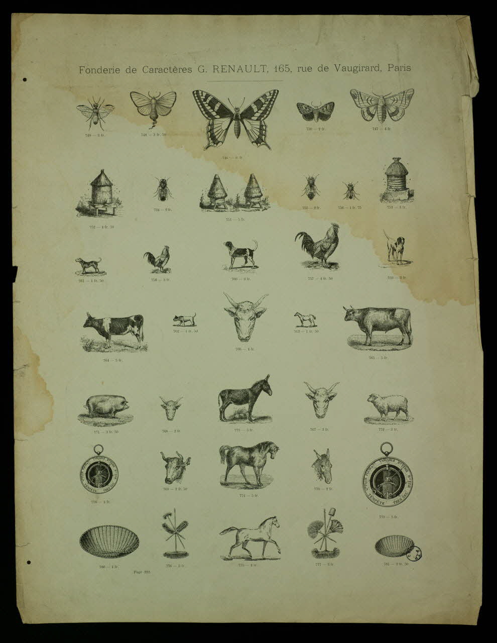 estampe Fonderie de Caractère G. RENAULT. 1975.46.481 Photo