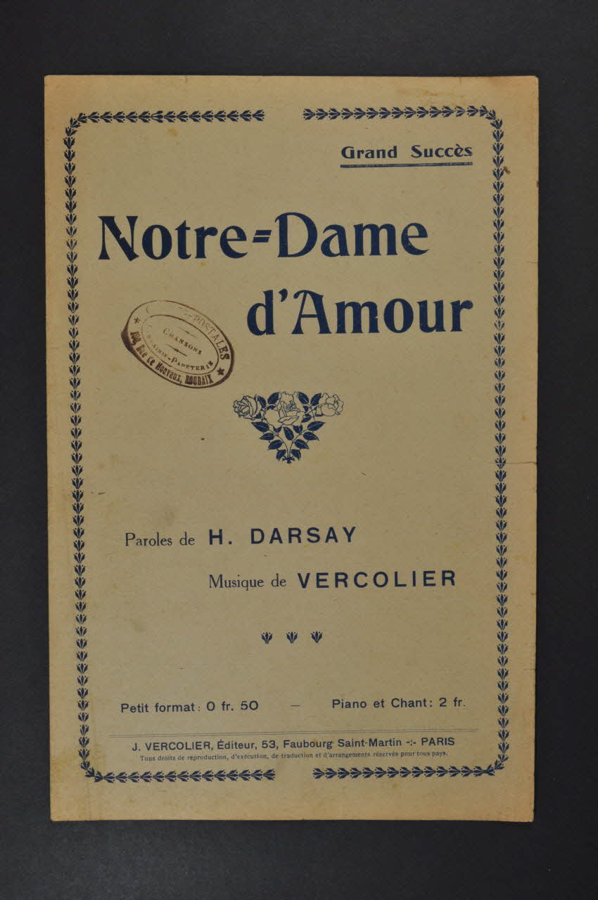 chanson petit format 1966.175.7 Photo Mucem