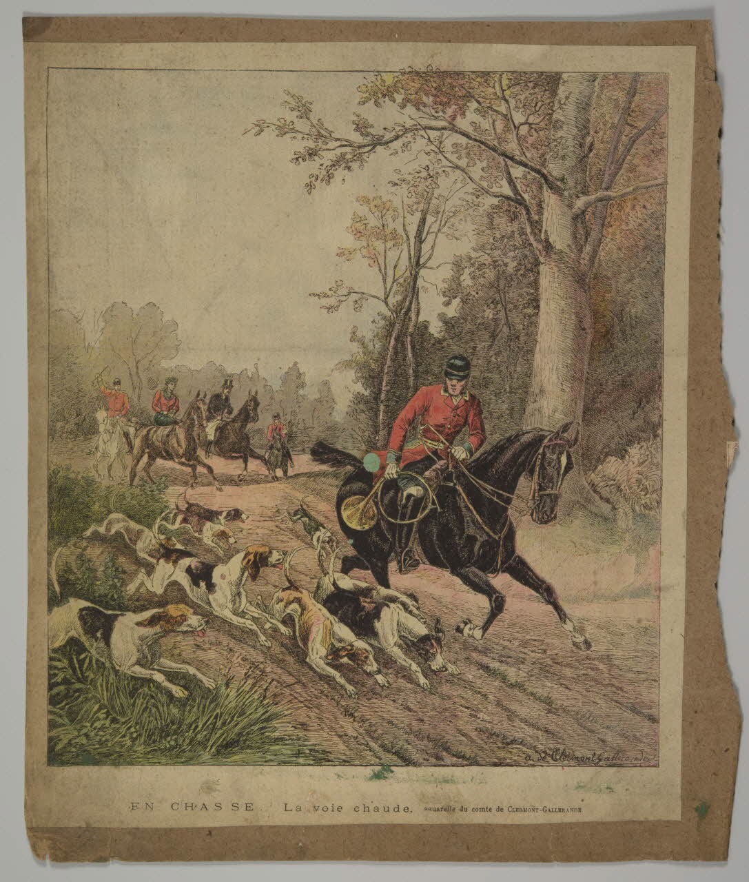 estampe EN CHASSE. La voie chaude. 1975.46.76 Photo