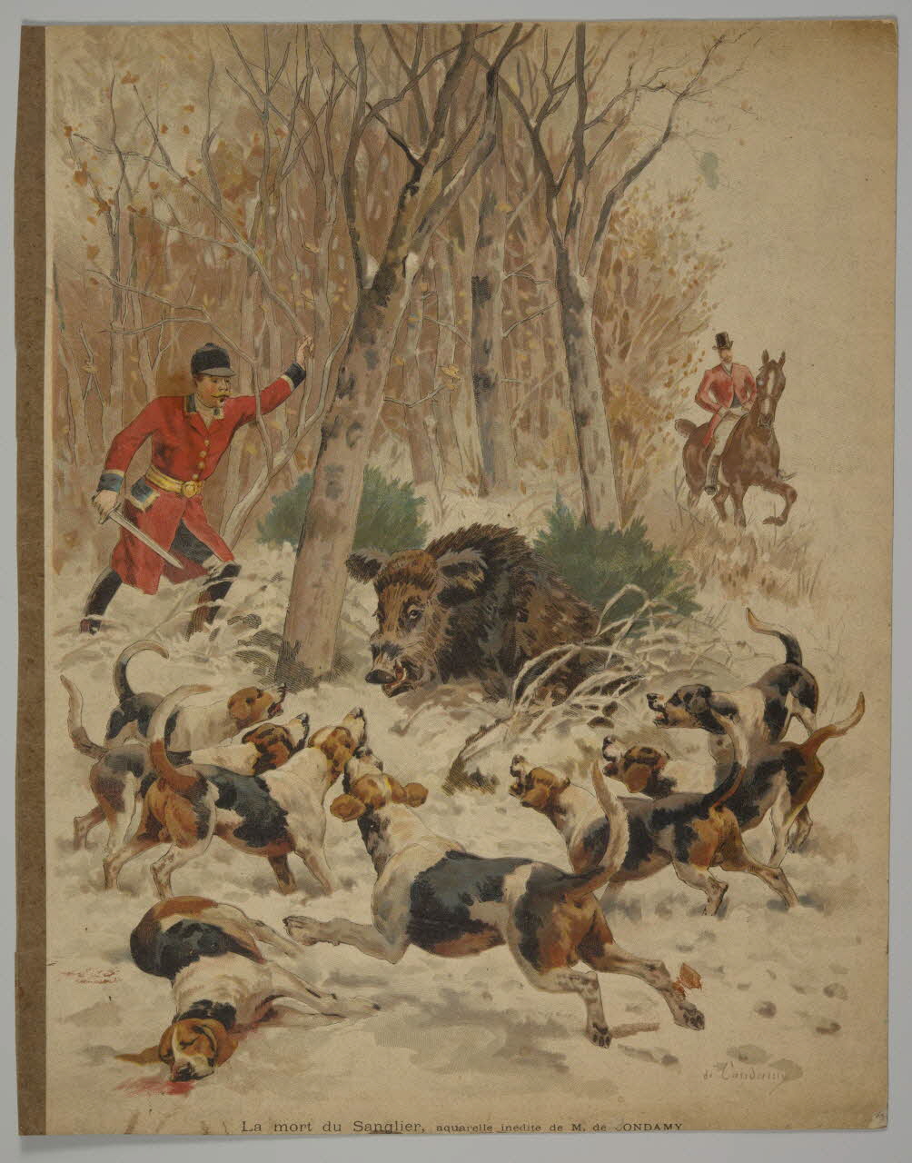 estampe La mort du Sanglier 1975.46.92 Photo