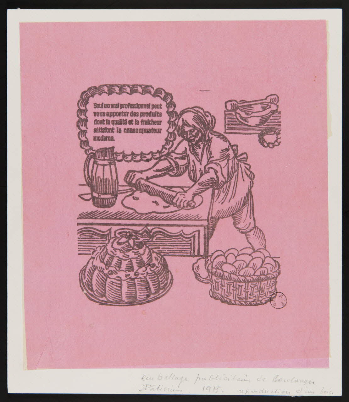 estampe Emballage publicitaire de boulanger 1975 1975.66.8 Photo