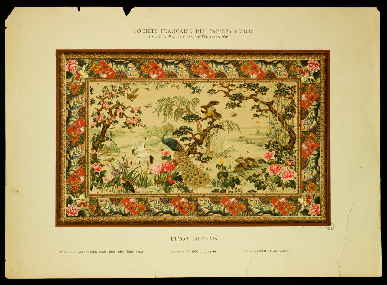 anonyme estampe Décor japonais Paris 1880-1920 1975.7.14 Photo