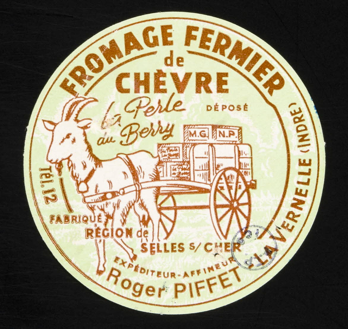 estampe FROMAGE FERMIER  de  CHEVRE 1975.8.30 Photo