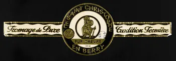 estampe LE SAINT CHRISTOPHE  EN BERRY  Fromage de Pure Tradition Fermière 1975.8.33 Photo
