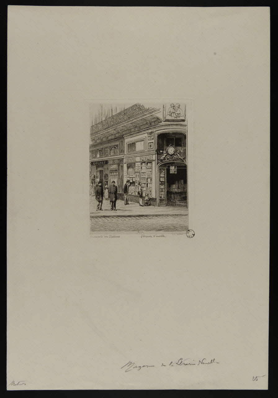 estampe Magasin de la Librairie Nouvelle. 1975.86.12 Photo