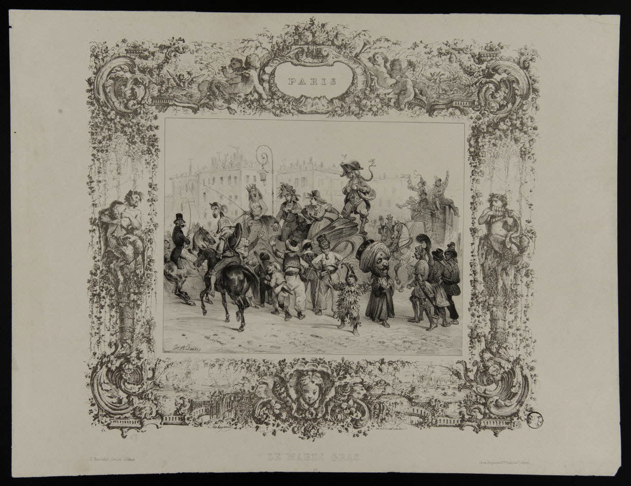 estampe PARIS  LE MARDI GRAS. 1975.86.13 Photo