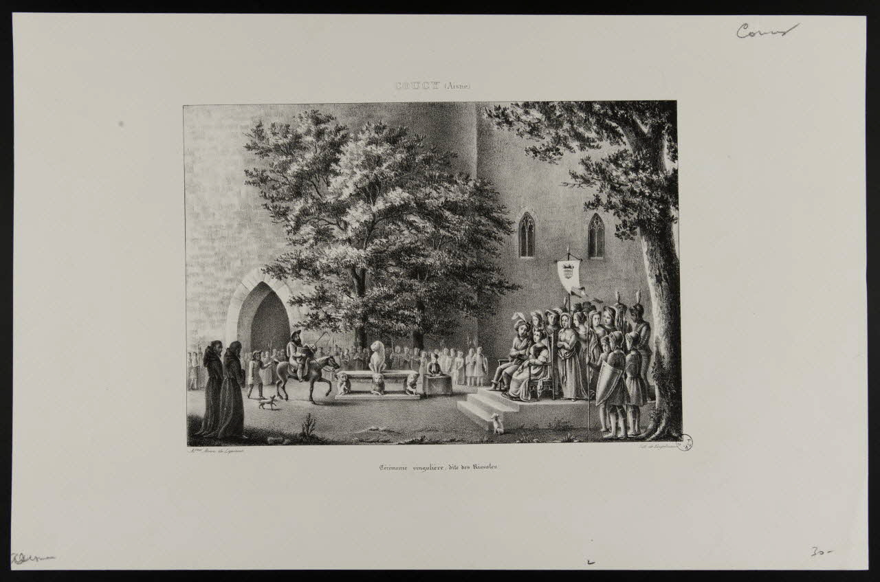 estampe COUCY (Aisne.)  Cérémonie singulière, dite des Rissoles. 1975.86.14 Photo