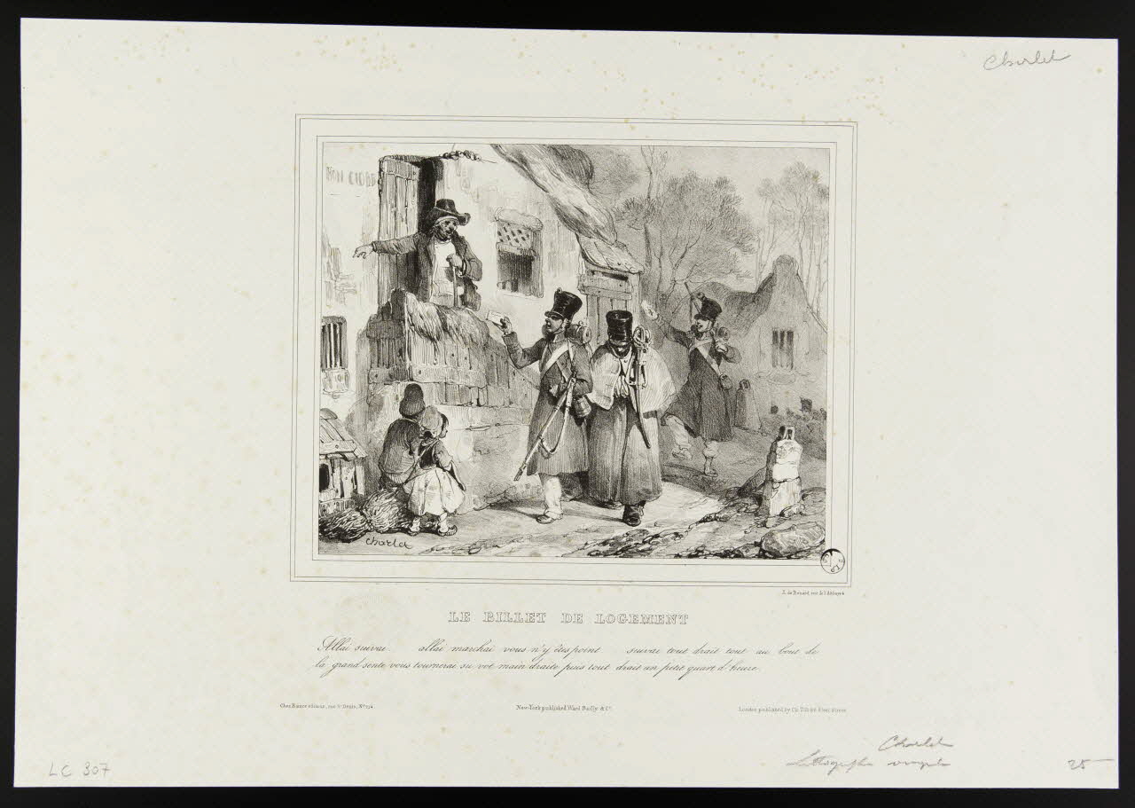 estampe LE BILLET DE LOGEMENT 1975.86.17 Photo