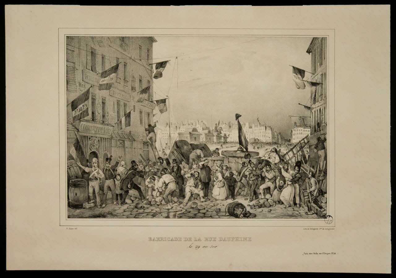 estampe BARRICADE DE LA RUE DAUPHINE 1975.86.19 Photo