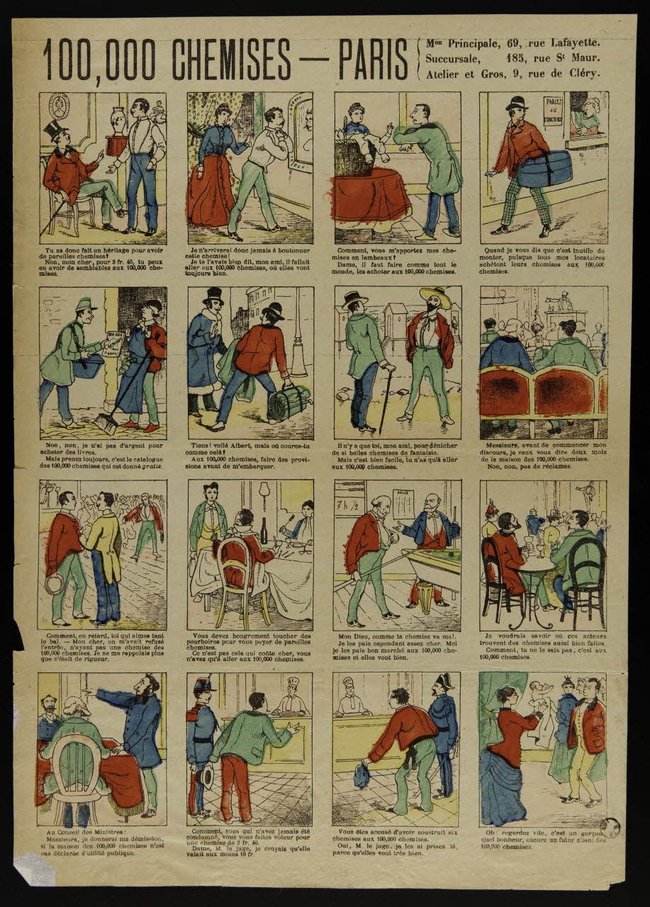 estampe 100,000 CHEMISES - PARIS 1975.86.23 Photo