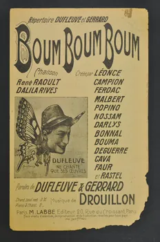 Dufleuve ; A. Drouillon ; Gerrard ; Labbé chanson petit format 1919 1965.170.18 Photo Mucem