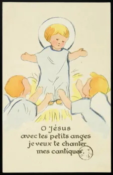 estampe O Jésus  avec tes petits anges  je veux te chanter  mes cantiques. 1975.9.16  Photo