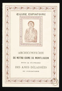 estampe OEUVRE EXPIATOIRE  ARCHICONFRERIE  DE NOTRE-DAME DE MONTLIGEON 1975.9.28 Photo